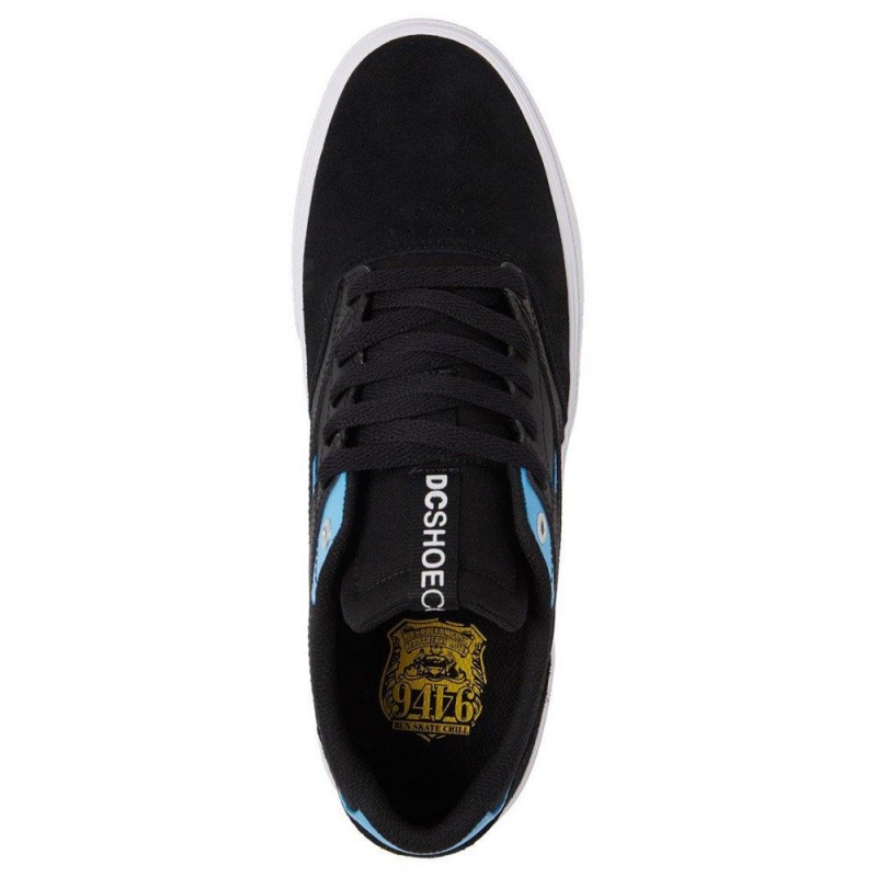 DC Shoes Kalis Vulc Skateskor Herr Svarta Blå | VCOT-81542