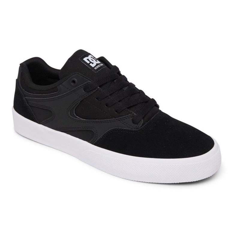 DC Shoes Kalis Vulc Skateskor Herr Svarta Vita | HVIM-92068