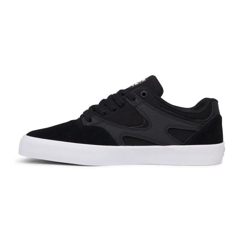 DC Shoes Kalis Vulc Skateskor Herr Svarta Vita | HVIM-92068