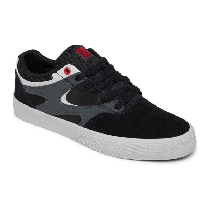 DC Shoes Kalis Vulc Skateskor Herr Svarta Grå | QBZL-34589