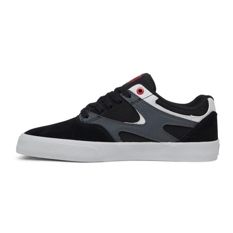 DC Shoes Kalis Vulc Skateskor Herr Svarta Grå | QBZL-34589