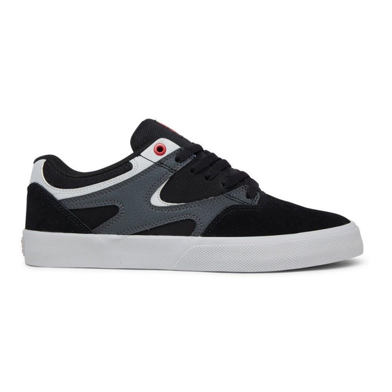 DC Shoes Kalis Vulc Skateskor Herr Svarta Grå | QBZL-34589