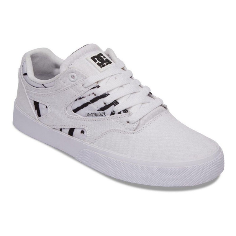 DC Shoes Kalis Vulc Skateskor Herr Vita Svarta | SMFU-71523