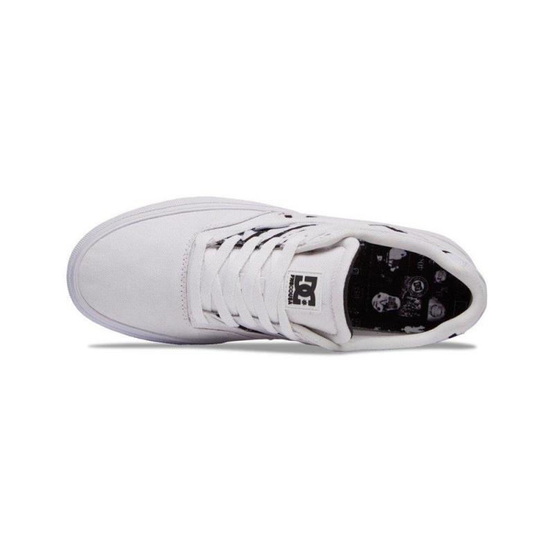 DC Shoes Kalis Vulc Skateskor Herr Vita Svarta | SMFU-71523