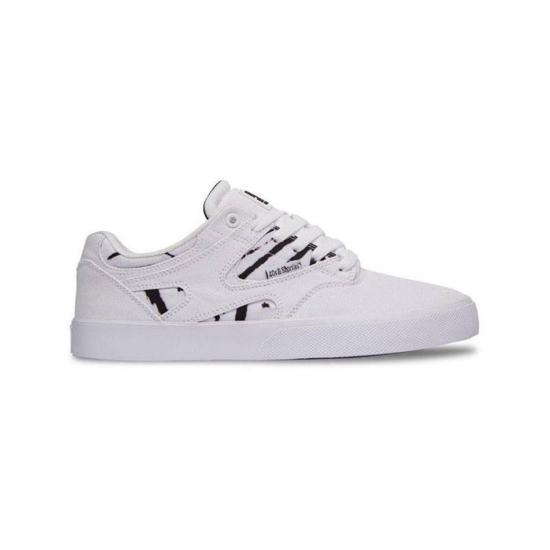 DC Shoes Kalis Vulc Skateskor Herr Vita Svarta | SMFU-71523