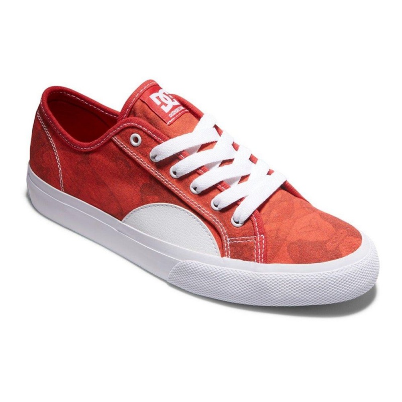 DC Shoes Manual Skateskor Herr Röda Vita | REDL-06571