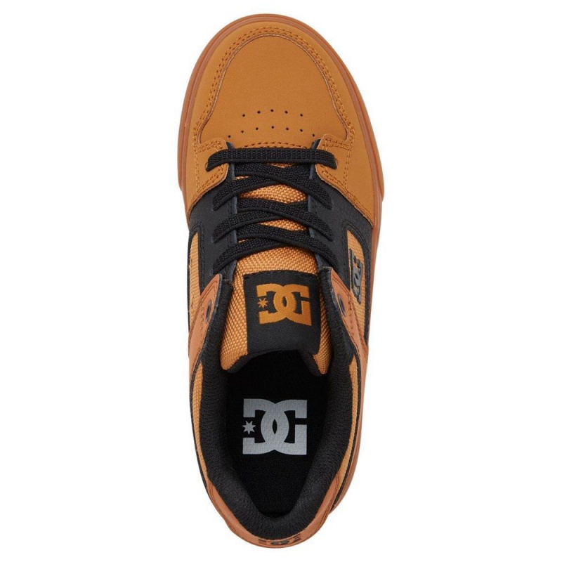 DC Shoes Pure Skateskor Barn Bruna Svarta | YZNM-38106