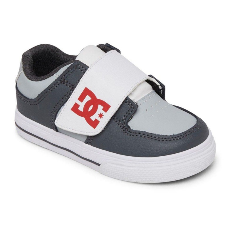 DC Shoes Pure Skateskor Barn Grå Svarta | HEFX-42951