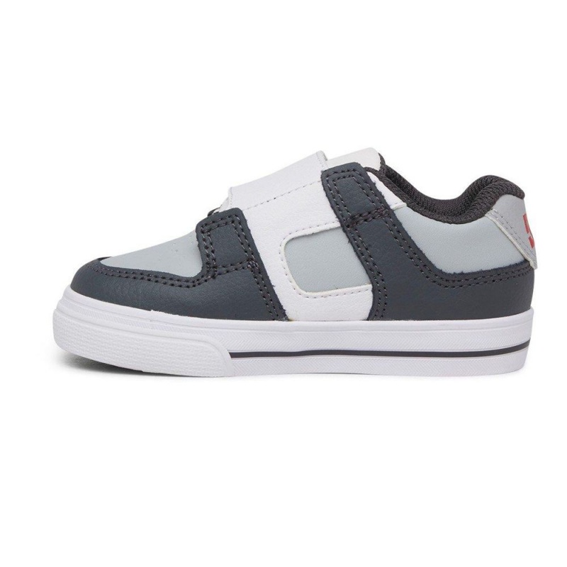 DC Shoes Pure Skateskor Barn Grå Svarta | HEFX-42951