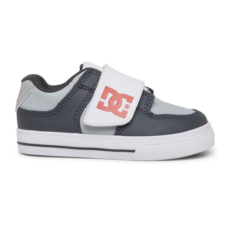 DC Shoes Pure Skateskor Barn Grå Svarta | HEFX-42951