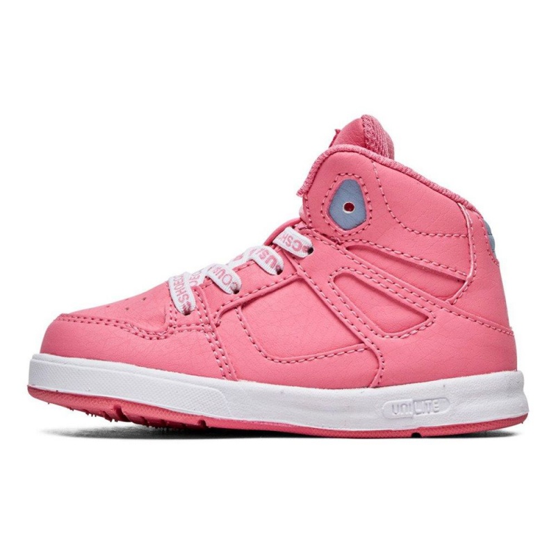 DC Shoes Pure Skateskor Barn Rosa Vita | TODR-35610