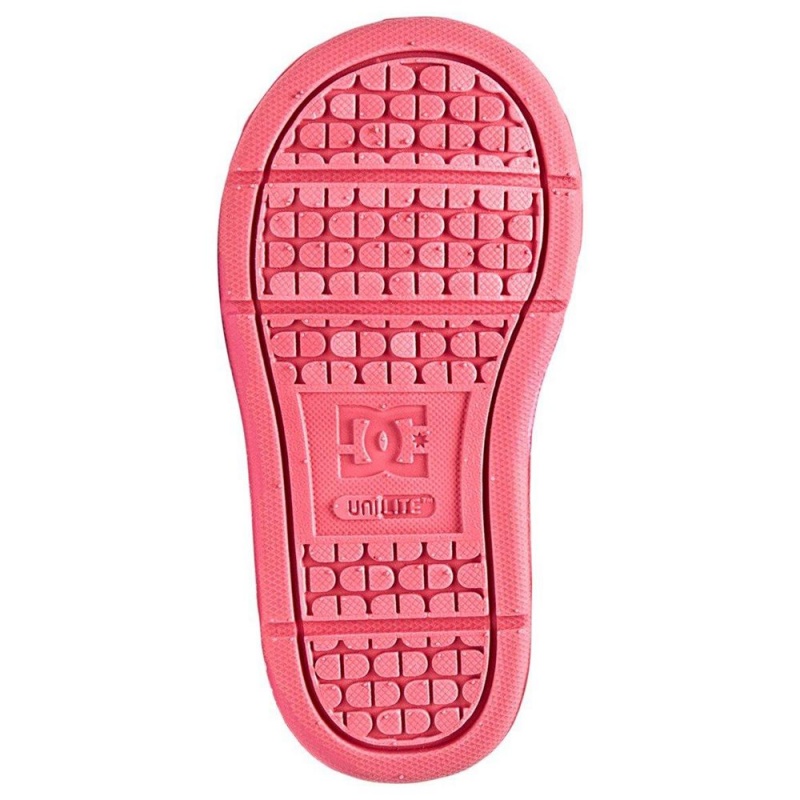 DC Shoes Pure Skateskor Barn Rosa Vita | TODR-35610