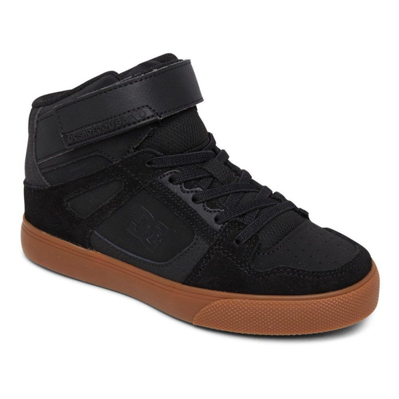 DC Shoes Pure Skateskor Barn Svarta Bruna | ALNU-54019