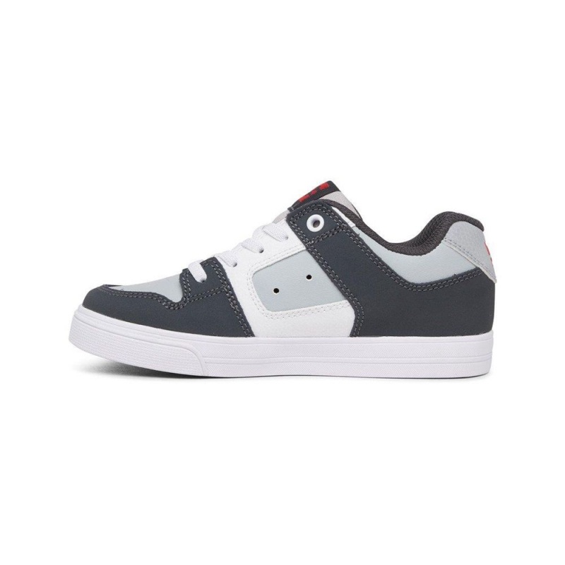 DC Shoes Pure Skateskor Barn Svarta Grå | IRNJ-78190