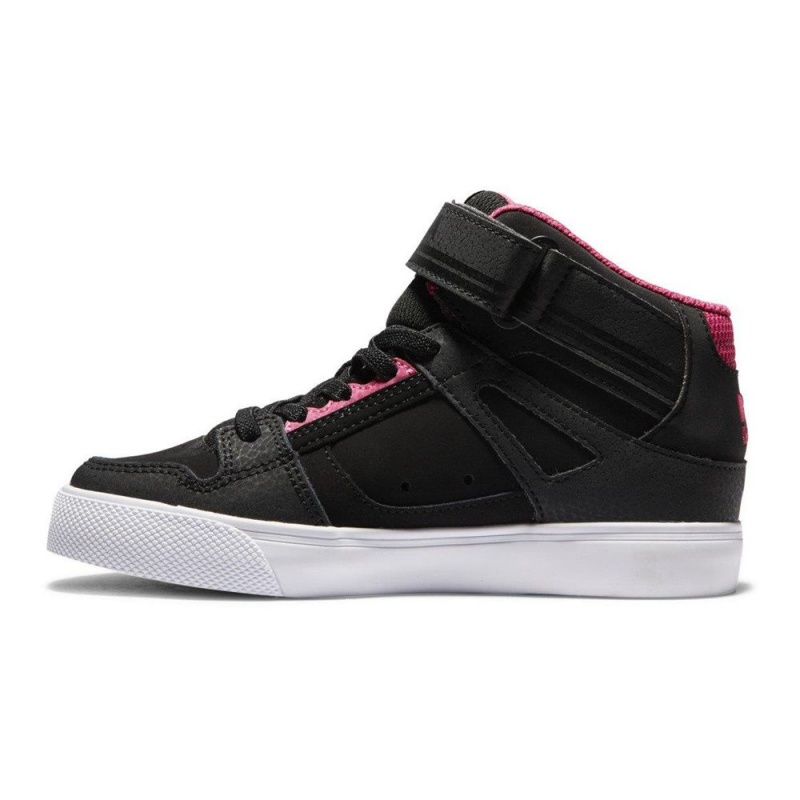 DC Shoes Pure Skateskor Barn Svarta Rosa | DAPV-65487