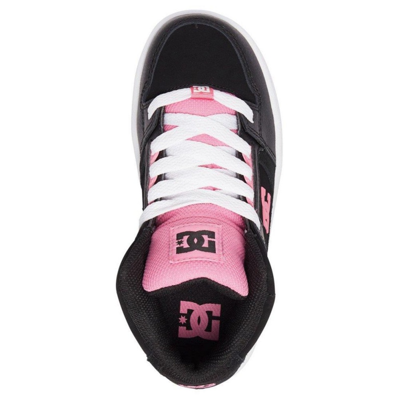 DC Shoes Pure Skateskor Barn Svarta Rosa | HGSP-48910