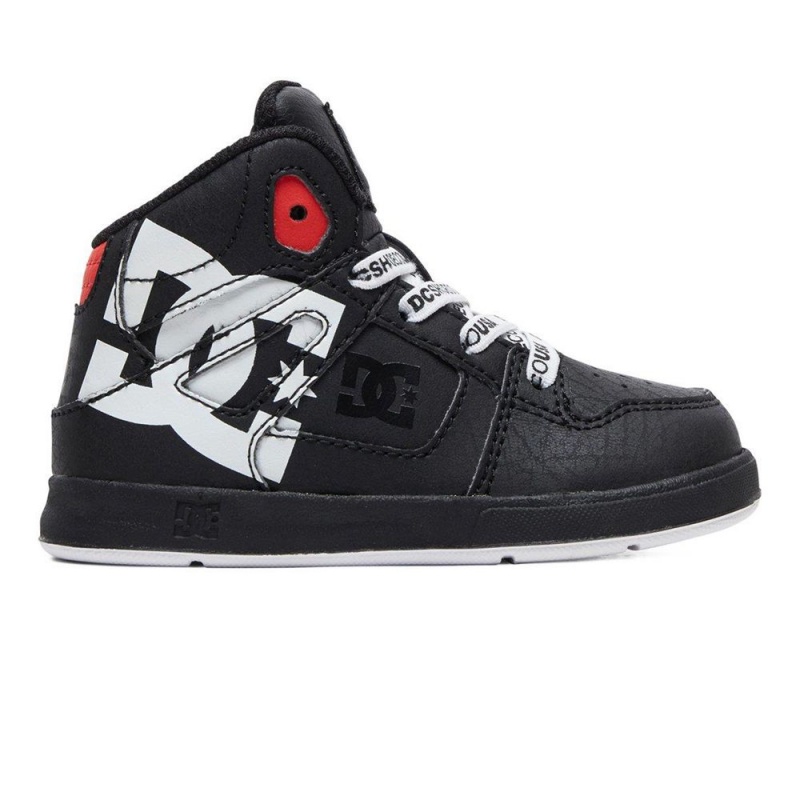 DC Shoes Pure Skateskor Barn Svarta Vita | EFIN-65730