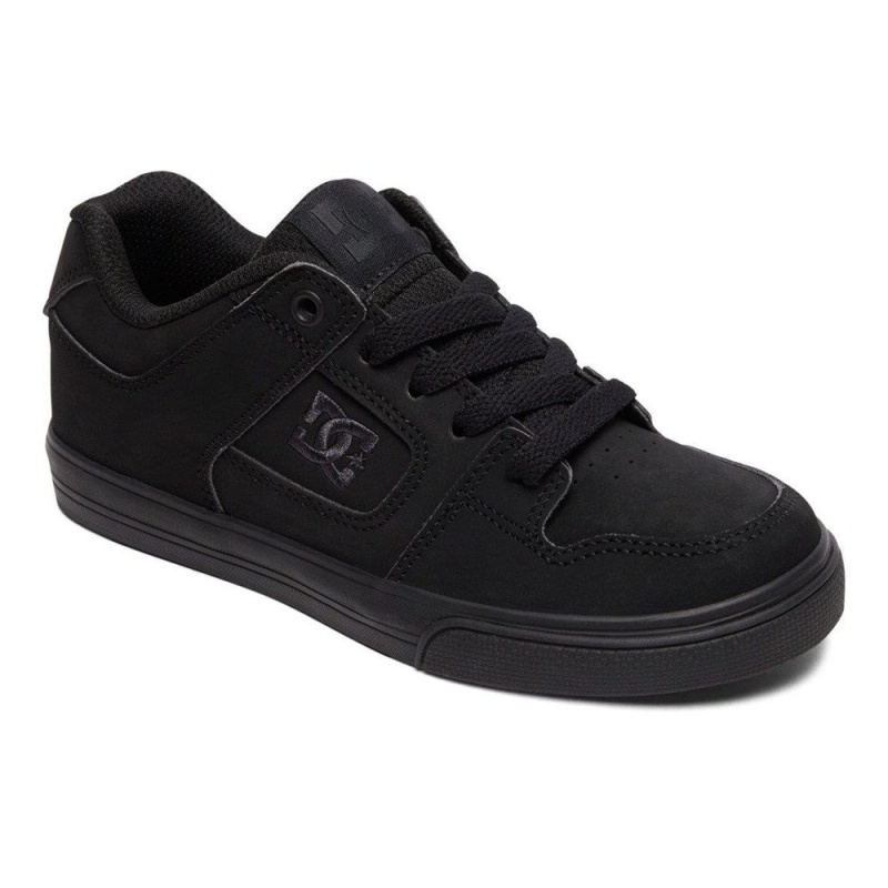 DC Shoes Pure Skateskor Barn Svarta | CEBD-32816