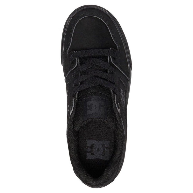 DC Shoes Pure Skateskor Barn Svarta | CEBD-32816