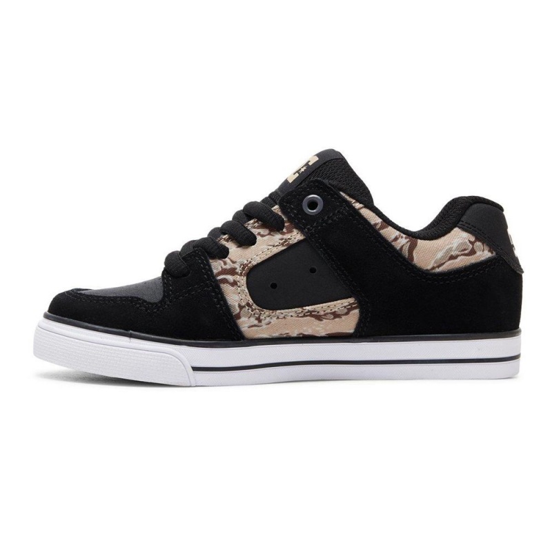 DC Shoes Pure Skateskor Barn Svarta | IQFL-63802