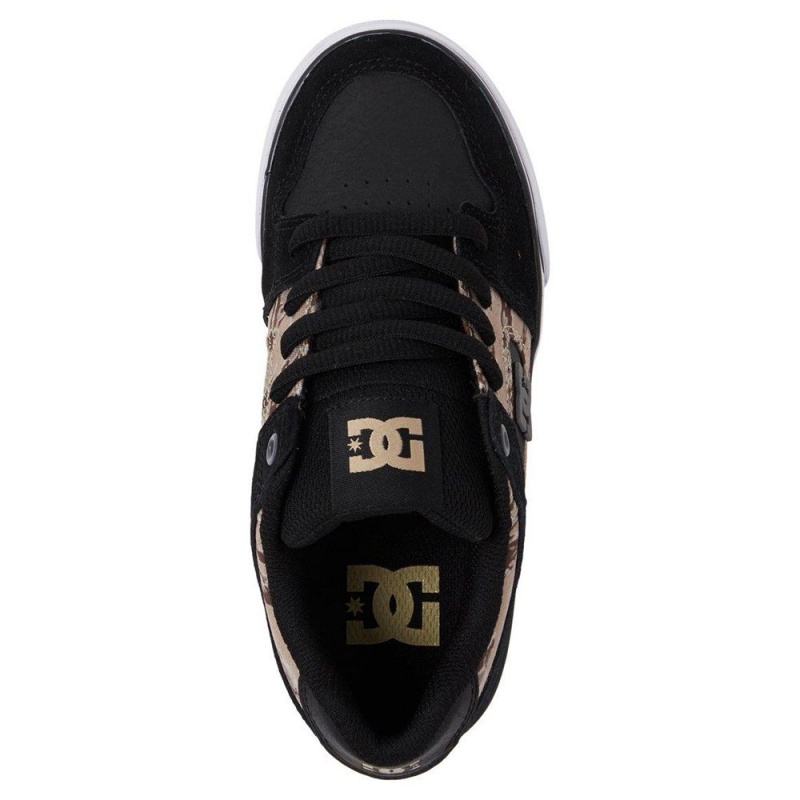 DC Shoes Pure Skateskor Barn Svarta | IQFL-63802