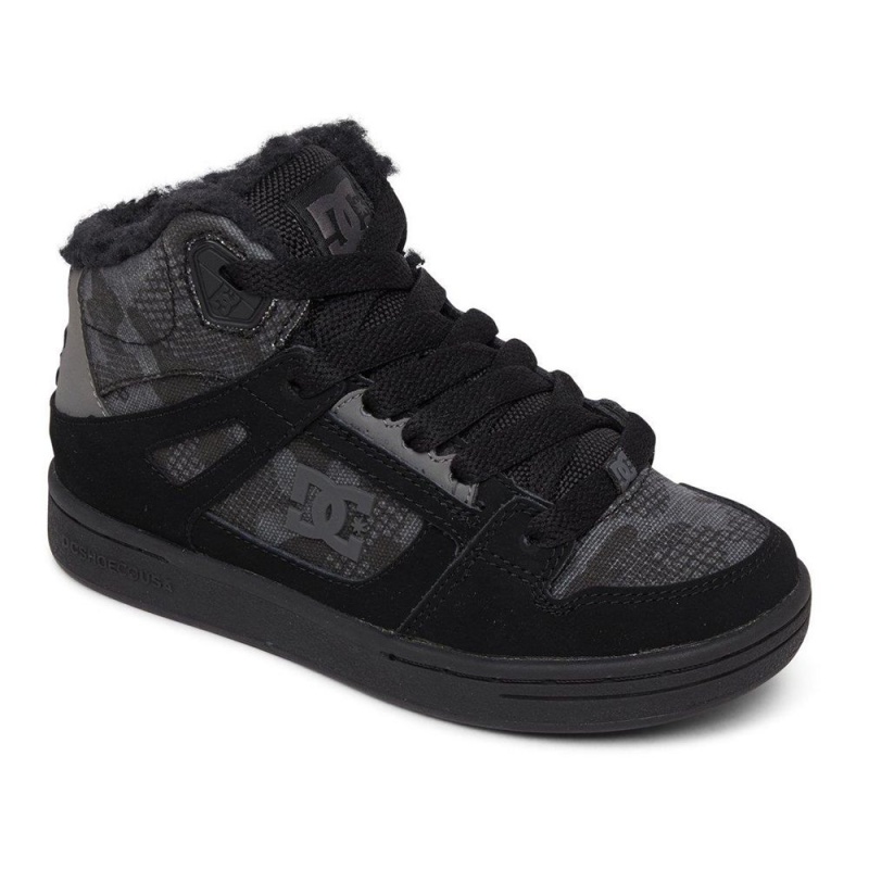 DC Shoes Pure Skateskor Barn Svarta | YMRP-14568