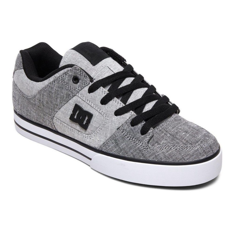 DC Shoes Pure Skateskor Herr Grå Svarta | GBIK-06928