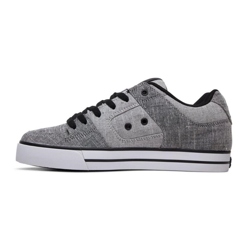 DC Shoes Pure Skateskor Herr Grå Svarta | GBIK-06928