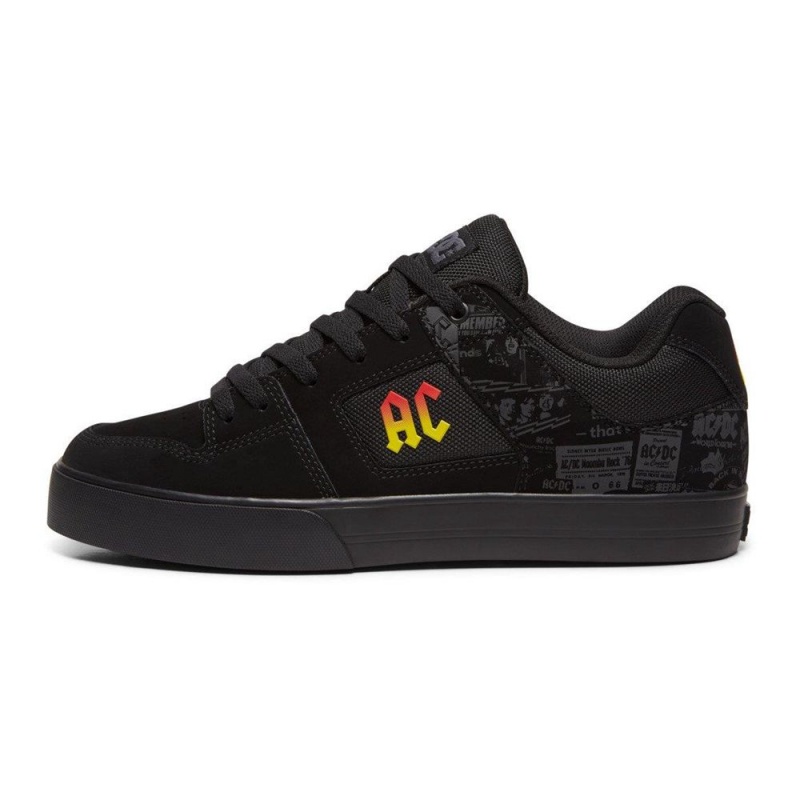 DC Shoes Pure Skateskor Herr Svarta Grå | ABMV-53169