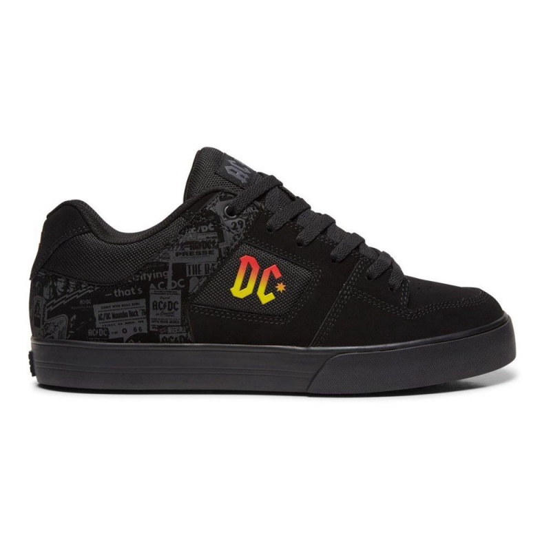 DC Shoes Pure Skateskor Herr Svarta Grå | ABMV-53169