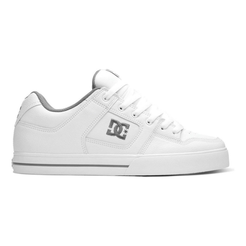 DC Shoes Pure Skateskor Herr Vita Grå | PYDO-75904