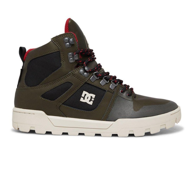 DC Shoes Pure Stövlar Herr Gröna Svarta | FXOW-24536