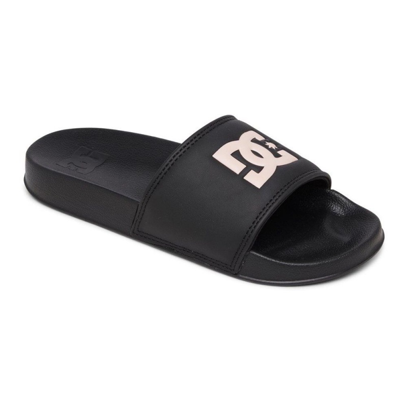 DC Shoes Slides Sandaler Dam Svarta Rosa | ZGHY-78231