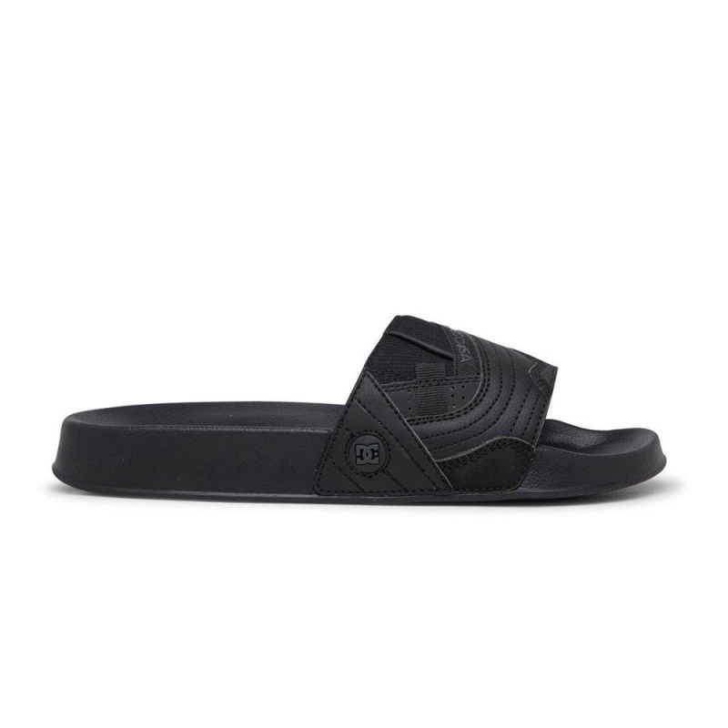 DC Shoes Slides Sandaler Herr Svarta Grå | KIRF-18243