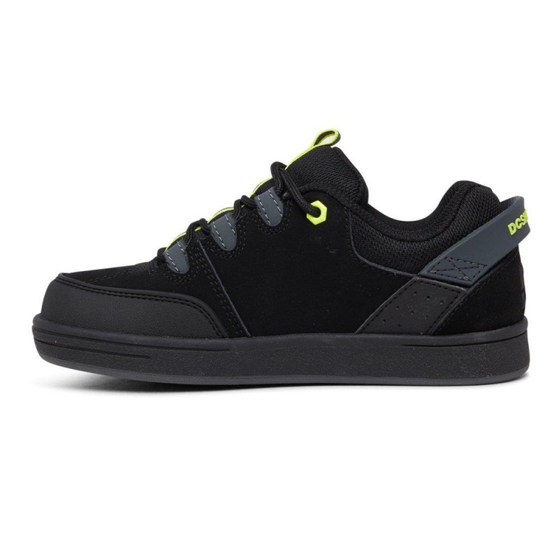 DC Shoes Syntax Skateskor Barn Svarta Gula | GLIR-62531