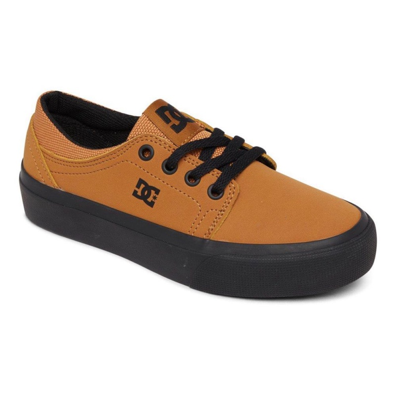 DC Shoes Trase Skateskor Barn Bruna Svarta | YJWT-64193