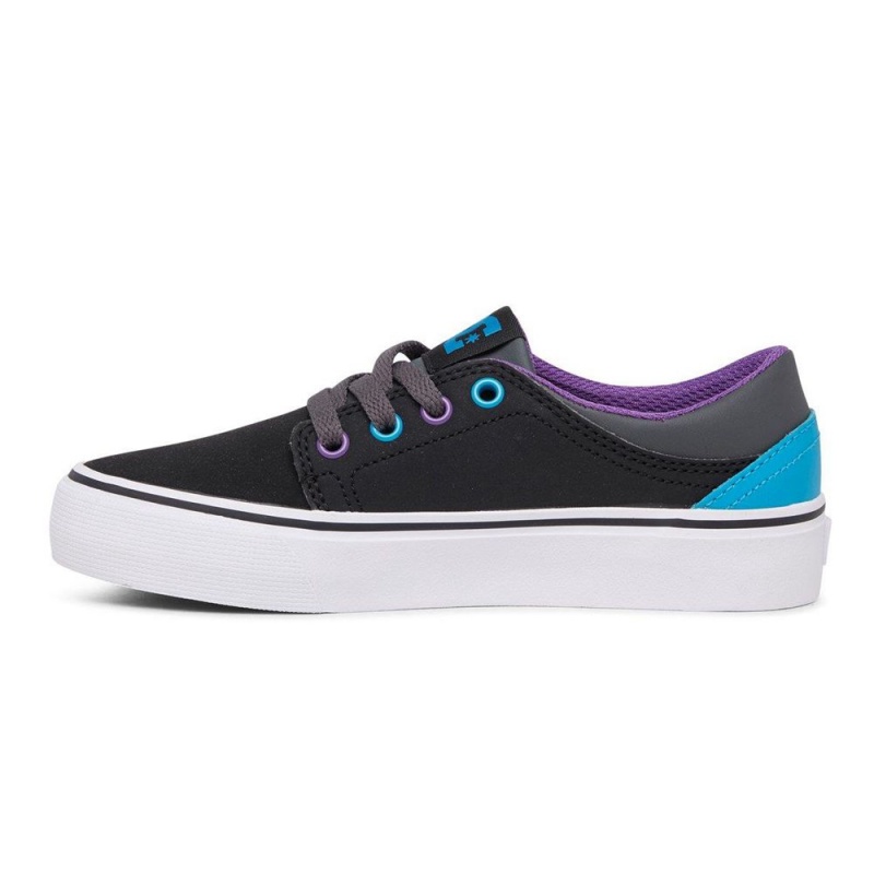 DC Shoes Trase Skateskor Barn Svarta Blå | ORXK-81672