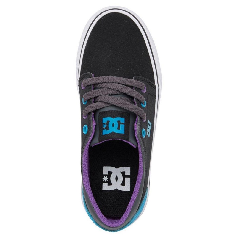 DC Shoes Trase Skateskor Barn Svarta Blå | ORXK-81672