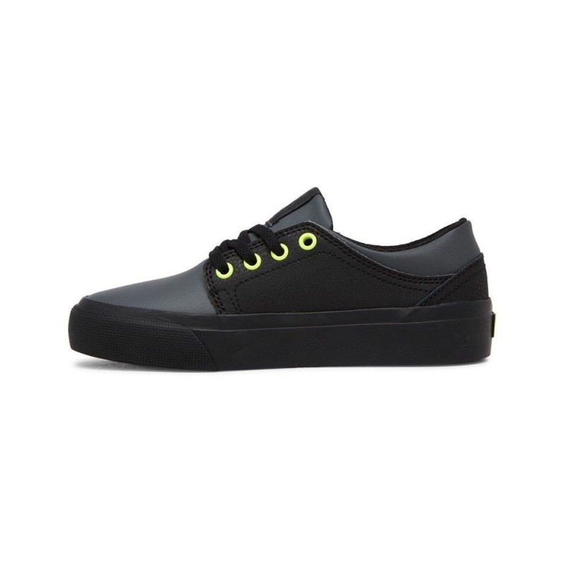 DC Shoes Trase Skateskor Barn Svarta Grå | NVYD-68125