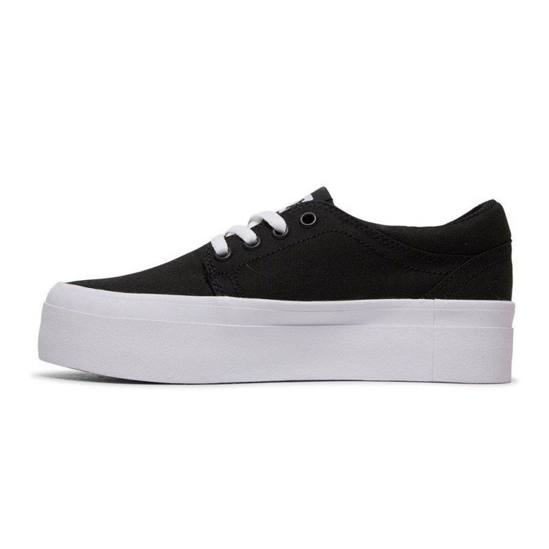 DC Shoes Trase Skateskor Barn Svarta Vita | WAYV-13890