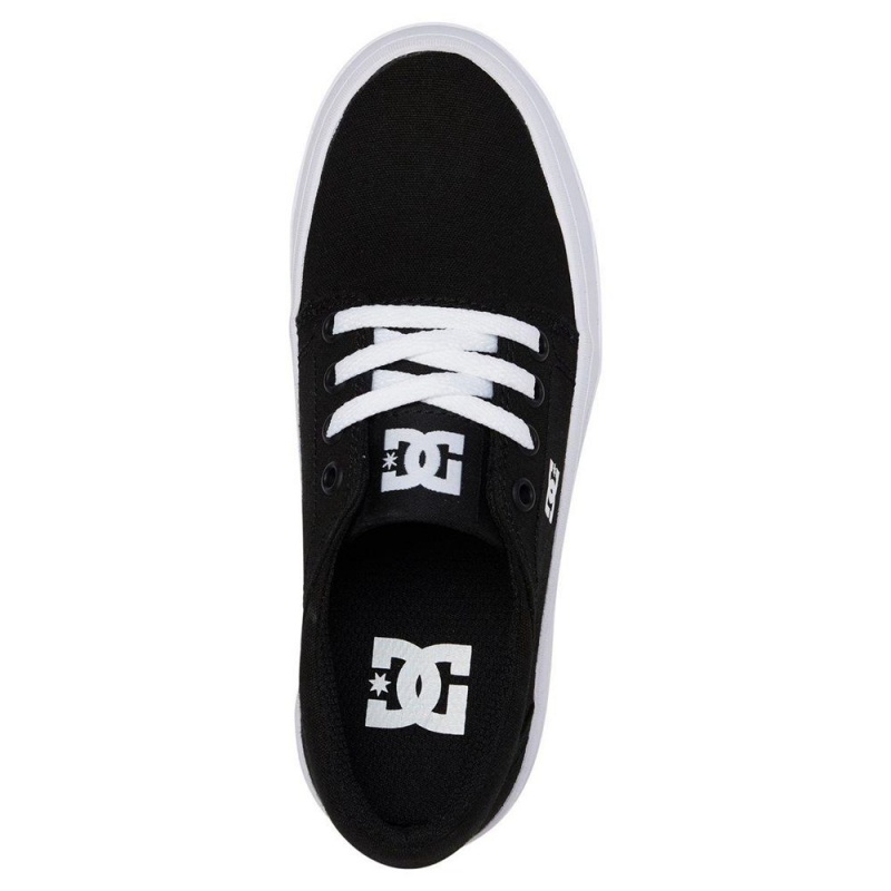 DC Shoes Trase Skateskor Barn Svarta Vita | WAYV-13890