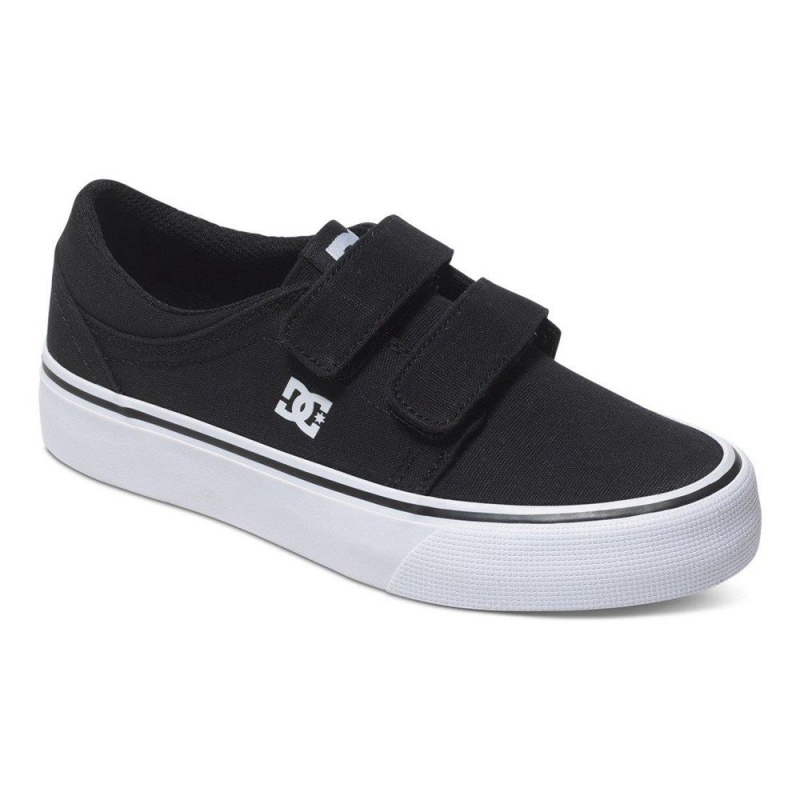 DC Shoes Trase Skateskor Barn Svarta Vita | GTUV-81250