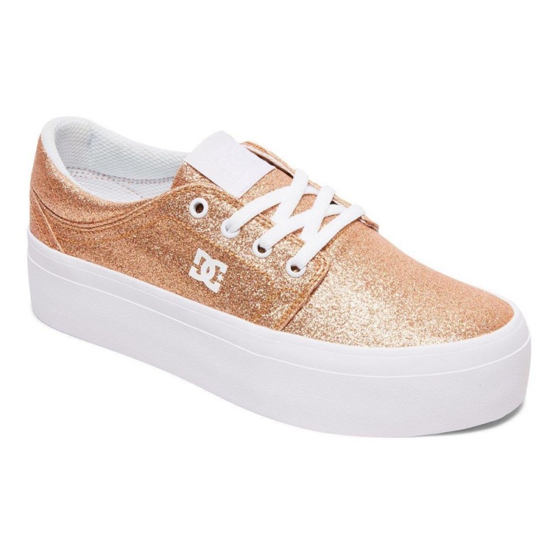 DC Shoes Trase Skateskor Dam Guld | DYQE-20987