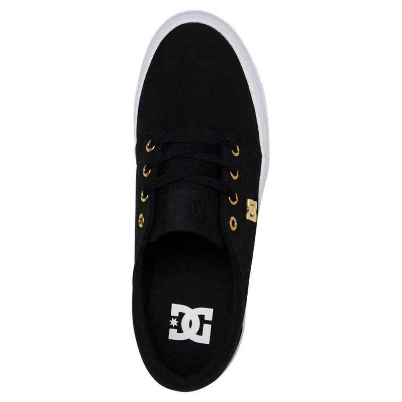 DC Shoes Trase Skateskor Dam Svarta Guld | OXTN-57093