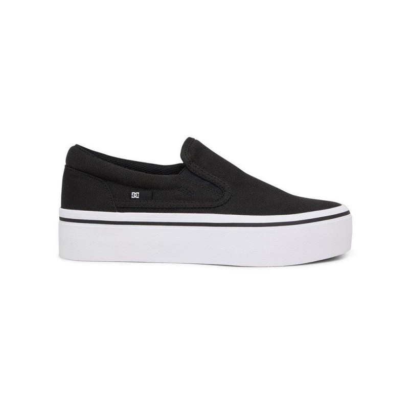 DC Shoes Trase Skateskor Dam Svarta Vita | TZNL-25381