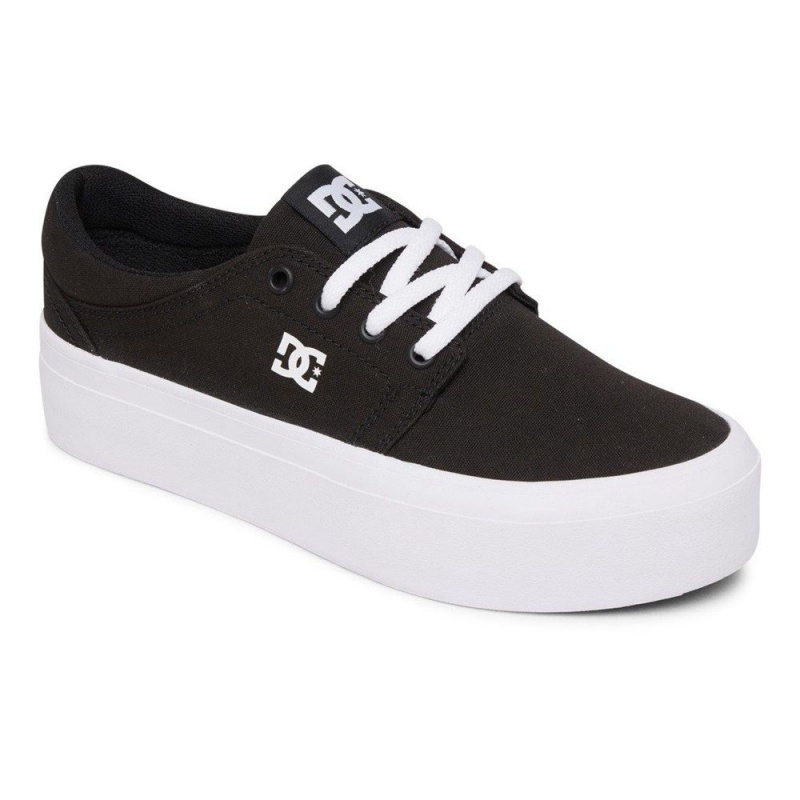 DC Shoes Trase Skateskor Dam Svarta Vita | PKRT-49738