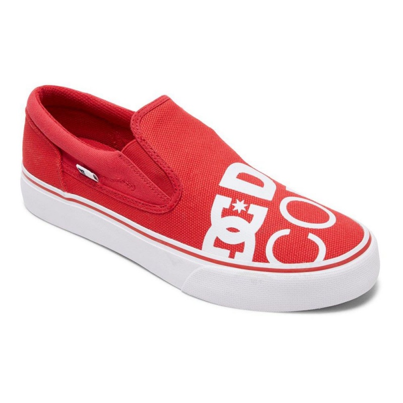 DC Shoes Trase Skateskor Herr Röda Vita | BVCT-23694