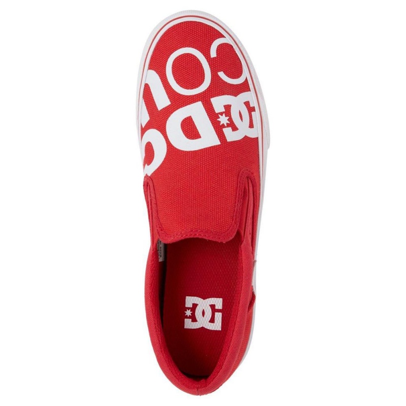 DC Shoes Trase Skateskor Herr Röda Vita | BVCT-23694