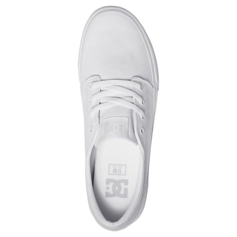 DC Shoes Trase Skateskor Herr Vita | QPAR-30672