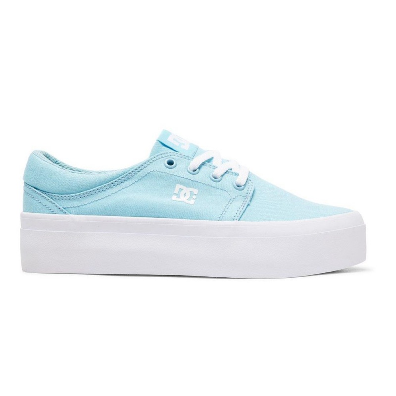 DC Shoes Trase TX Skateskor Dam Blå Vita | VKJI-10256